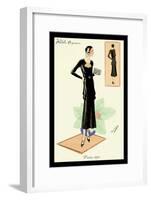 Modeles Originaur: Layered Black Dress-null-Framed Art Print