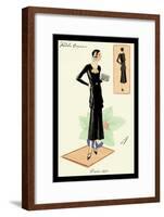 Modeles Originaur: Layered Black Dress-null-Framed Art Print