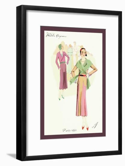 Modeles Originaur: Pastel Style-null-Framed Art Print