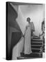 Modeling a Custom Made Evening Gown-Nina Leen-Stretched Canvas