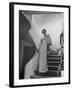 Modeling a Custom Made Evening Gown-Nina Leen-Framed Photographic Print