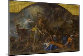 Modello : La Franche-Comté conquise pour la seconde fois en 1674-Charles Le Brun-Mounted Giclee Print