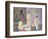 Models, 1886-88 (Oil on Canvas)-Georges Pierre Seurat-Framed Giclee Print