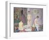 Models, 1886-88 (Oil on Canvas)-Georges Pierre Seurat-Framed Giclee Print