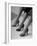 Models Displaying Different Styles of Shoes-Nina Leen-Framed Photographic Print