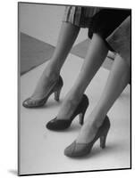 Models Displaying Different Styles of Shoes-Nina Leen-Mounted Photographic Print