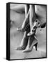 Models Displaying Printed Leather Shoes-Gordon Parks-Framed Stretched Canvas