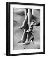 Models Displaying Printed Leather Shoes-Gordon Parks-Framed Photographic Print