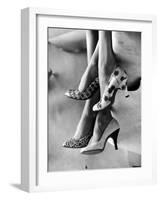 Models Displaying Printed Leather Shoes-Gordon Parks-Framed Photographic Print