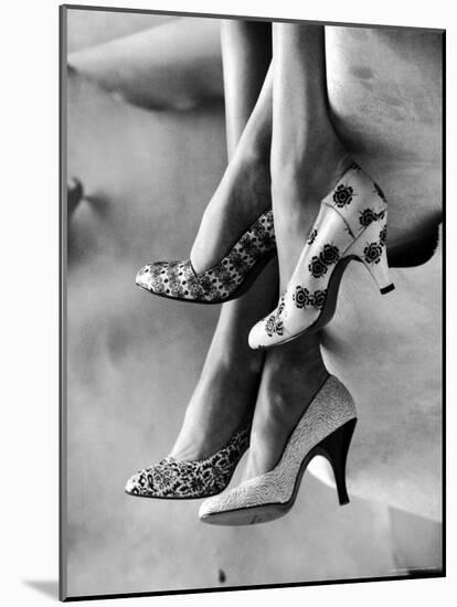 Models Displaying Printed Leather Shoes-Gordon Parks-Mounted Photographic Print