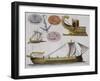 Models of Boats of Ancient Greece-null-Framed Giclee Print