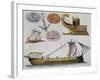 Models of Boats of Ancient Greece-null-Framed Giclee Print