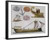 Models of Boats of Ancient Greece-null-Framed Giclee Print