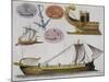 Models of Boats of Ancient Greece-null-Mounted Giclee Print