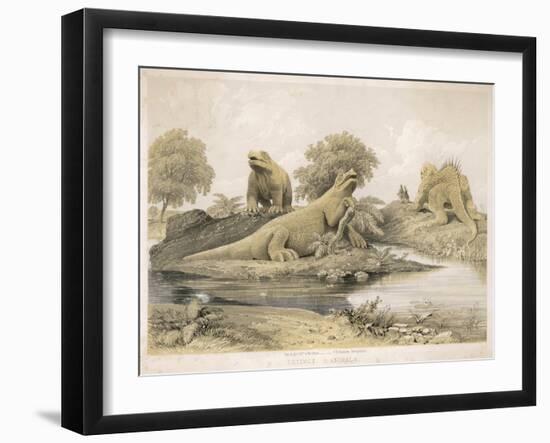 Models of Dinosaurs and Other Species at the Crystal Palace Sydenham-null-Framed Art Print