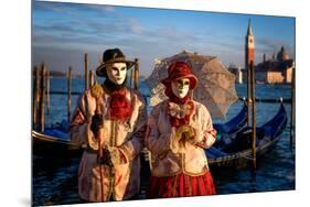 Models of the Venice Carnival, Venice, UNESCO World Heritage Site, Veneto, Italy, Europe-Karen McDonald-Mounted Premium Photographic Print