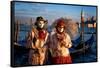 Models of the Venice Carnival, Venice, UNESCO World Heritage Site, Veneto, Italy, Europe-Karen McDonald-Framed Stretched Canvas