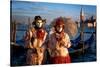 Models of the Venice Carnival, Venice, UNESCO World Heritage Site, Veneto, Italy, Europe-Karen McDonald-Stretched Canvas