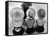 Models on Beach Wearing Different Designs of Straw Hats-Nina Leen-Framed Stretched Canvas