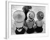 Models on Beach Wearing Different Designs of Straw Hats-Nina Leen-Framed Photographic Print