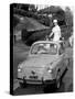 Models on Board Fiat 600-null-Stretched Canvas
