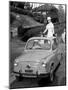 Models on Board Fiat 600-null-Mounted Photographic Print