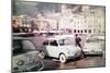 Models Posing Among the New Fiat 500 Models-null-Mounted Giclee Print