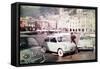 Models Posing Among the New Fiat 500 Models-null-Framed Stretched Canvas