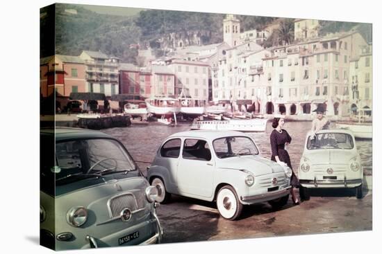 Models Posing Among the New Fiat 500 Models-null-Stretched Canvas