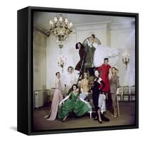 Models Posing in New Christian Dior Collection-Loomis Dean-Framed Stretched Canvas