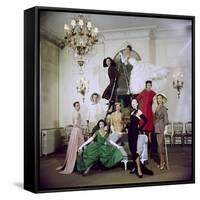 Models Posing in New Christian Dior Collection-Loomis Dean-Framed Stretched Canvas