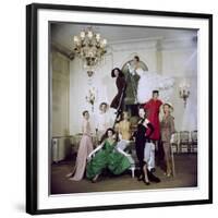 Models Posing in New Christian Dior Collection-Loomis Dean-Framed Photographic Print