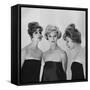 Models Posing in Wigs-Nina Leen-Framed Stretched Canvas