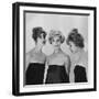 Models Posing in Wigs-Nina Leen-Framed Photographic Print