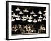 Models Sit on the Stage at the End of the Antonio Marras Fashion Collection-null-Framed Photographic Print