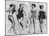Models Sunbathing, Wearing Latest Beach Fashions-Nina Leen-Mounted Photographic Print