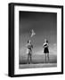 Models Tee Matthews and Bobbie Chambliss Feeding Gulls While Modeling New Bathing Suit Styles-Alfred Eisenstaedt-Framed Photographic Print