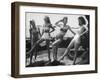 Models Wearing "California" Bathing Suits, with No Shoulder Straps and Minimum Diaper Style Pants-Walter Sanders-Framed Photographic Print