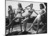 Models Wearing "California" Bathing Suits, with No Shoulder Straps and Minimum Diaper Style Pants-Walter Sanders-Mounted Photographic Print