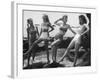 Models Wearing "California" Bathing Suits, with No Shoulder Straps and Minimum Diaper Style Pants-Walter Sanders-Framed Photographic Print