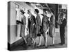 Models Wearing Checked Outfits, Newest Fashion For Sports Wear, at Roosevelt Raceway-Nina Leen-Stretched Canvas