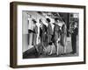 Models Wearing Checked Outfits, Newest Fashion For Sports Wear, at Roosevelt Raceway-Nina Leen-Framed Premium Photographic Print