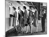 Models Wearing Checked Outfits, Newest Fashion For Sports Wear, at Roosevelt Raceway-Nina Leen-Mounted Photographic Print