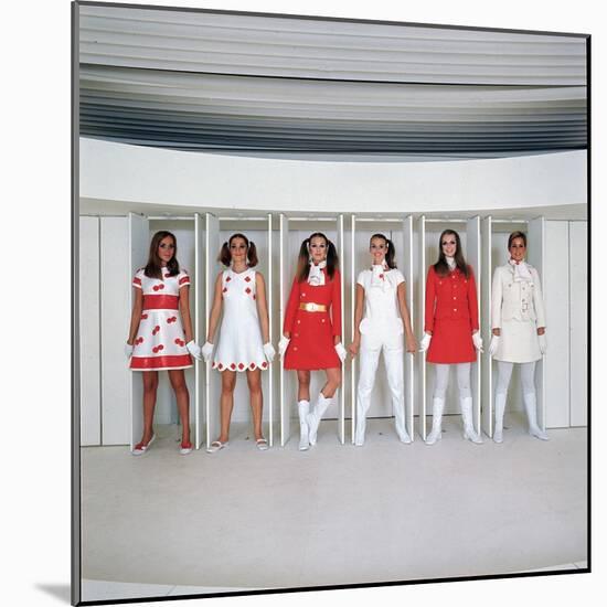 Models Wearing Fashions Designed by Andre Courreges-Bill Ray-Mounted Photographic Print