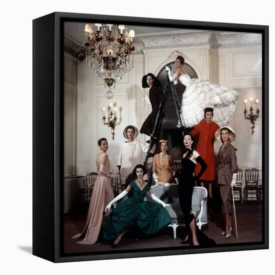 Models Wearing Latest Dress Designs from Christian Dior-Loomis Dean-Framed Stretched Canvas