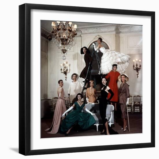 Models Wearing Latest Dress Designs from Christian Dior-Loomis Dean-Framed Premium Photographic Print