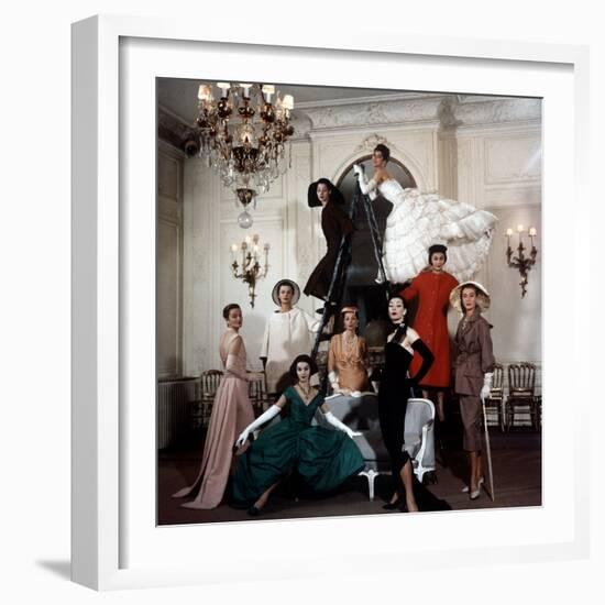 Models Wearing Latest Dress Designs from Christian Dior-Loomis Dean-Framed Premium Photographic Print