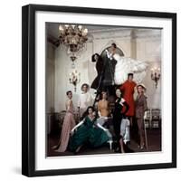 Models Wearing Latest Dress Designs from Christian Dior-Loomis Dean-Framed Photographic Print