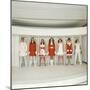 Models Wearing Red and White Ready-To-Wear Fashions Designed by Andre Courreges, 1968-Bill Ray-Mounted Photographic Print