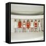 Models Wearing Red and White Ready-To-Wear Fashions Designed by Andre Courreges, 1968-Bill Ray-Framed Stretched Canvas